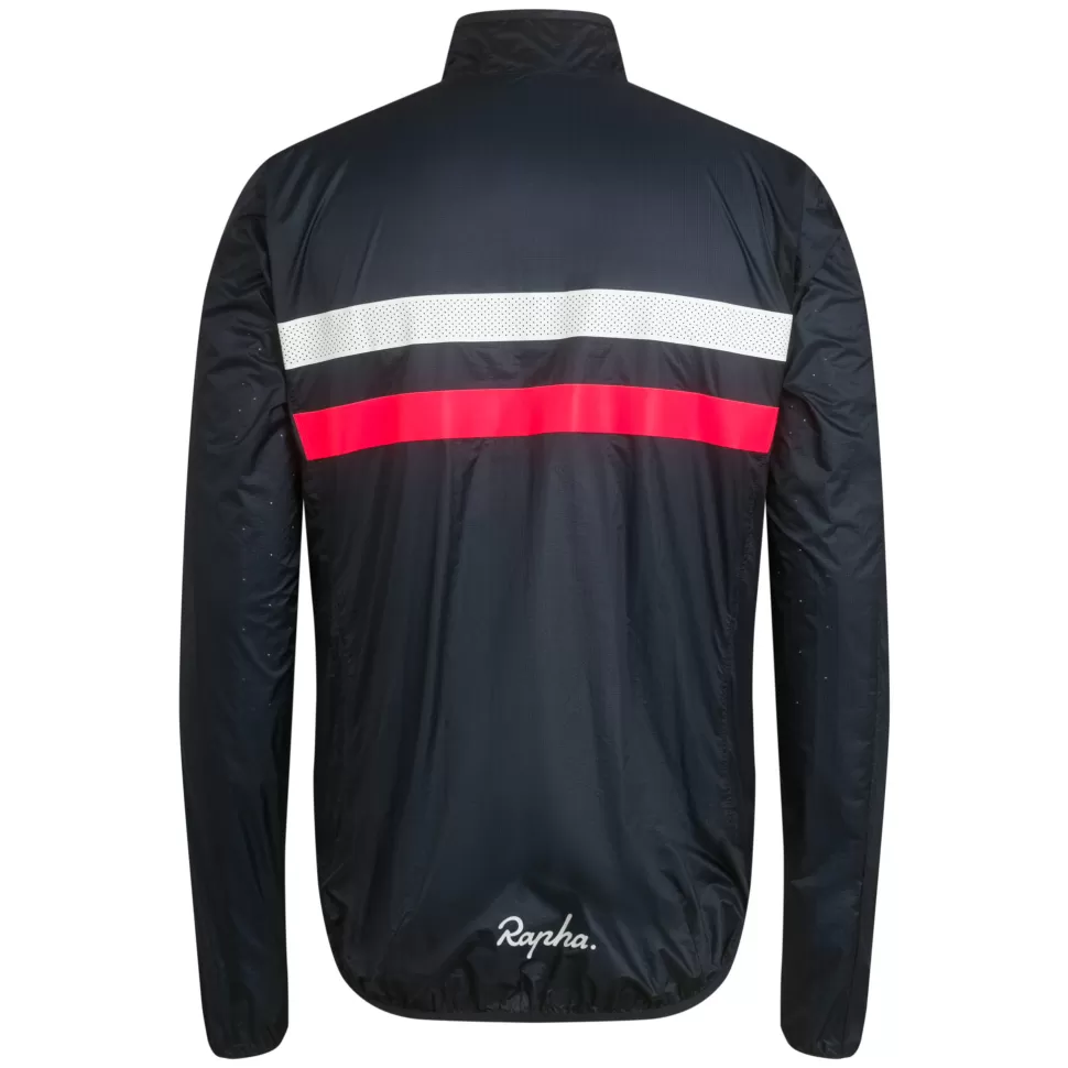 Rapha Jackets & Vests>Men'S Brevet Flyweight Wind Jacket Dark Navy/High-Vis Pink/White