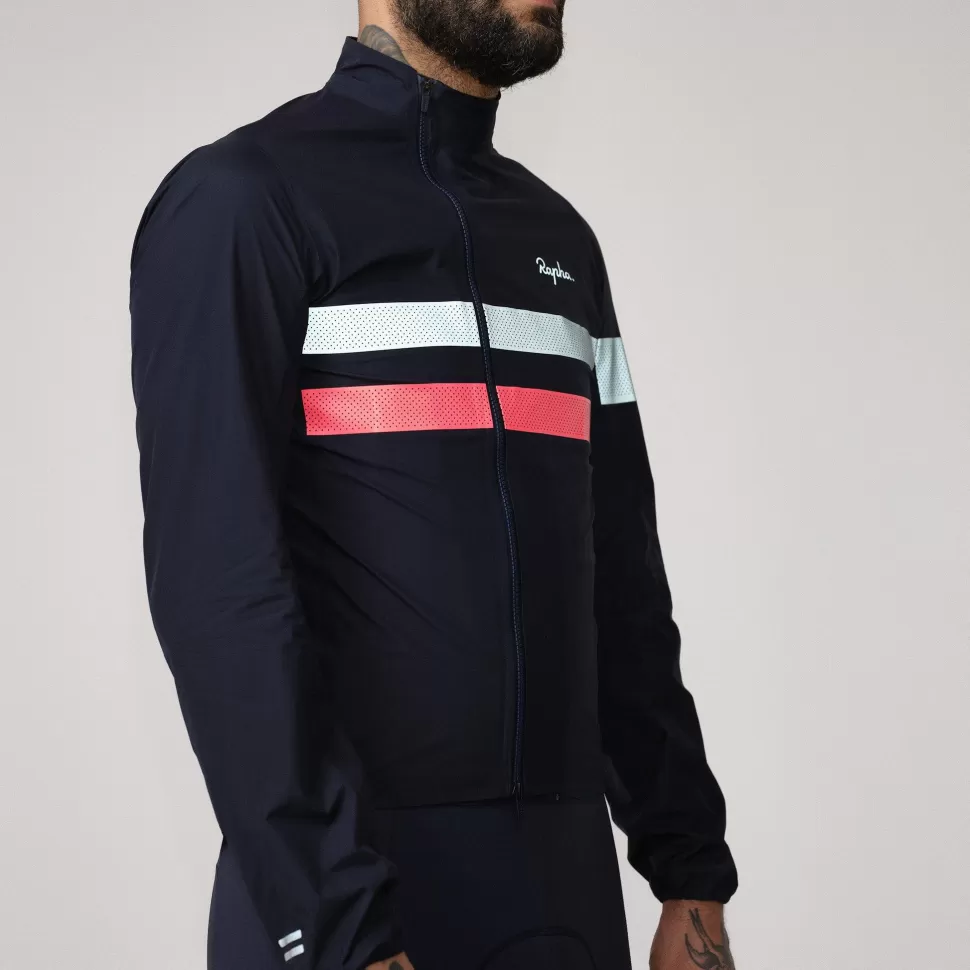 Rapha Jackets & Vests>Men'S Brevet Gore-Tex Rain Jacket Dark Navy/High-Vis Pink/White