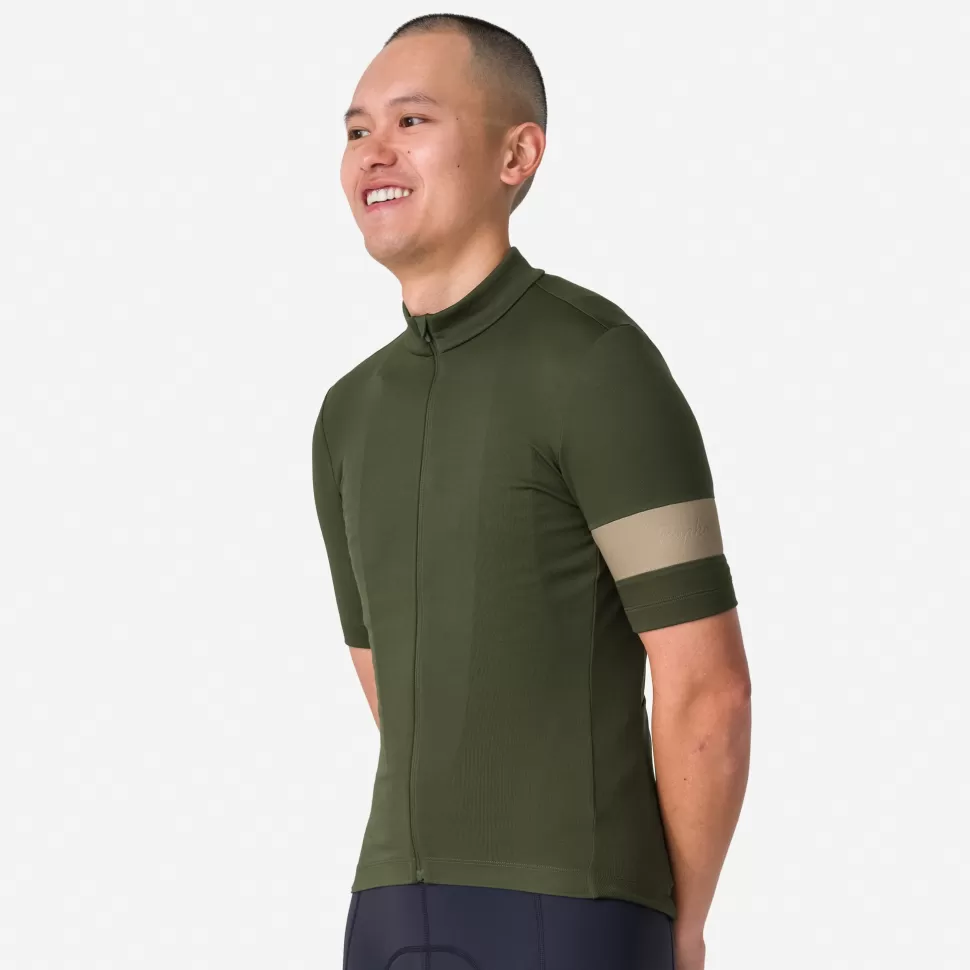 Rapha Jerseys>Men'S Classic Jersey Deep Olive Green/Olive Green