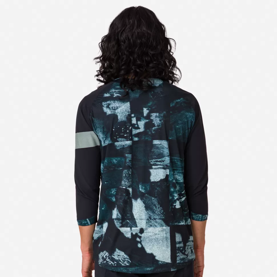 Rapha Jerseys, Jackets & Tops>Men'S Printed Trail 3/4 Sleeve Jersey Black/Blue Green