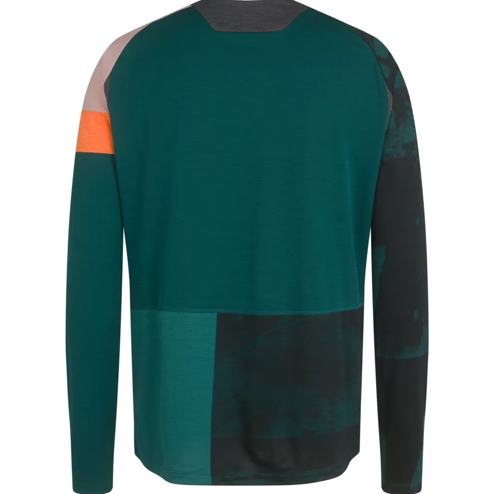 Rapha Jerseys, Jackets & Tops>Men'S Printed Trail Long Sleeve Technical T-Shirt Pistachio/Orange