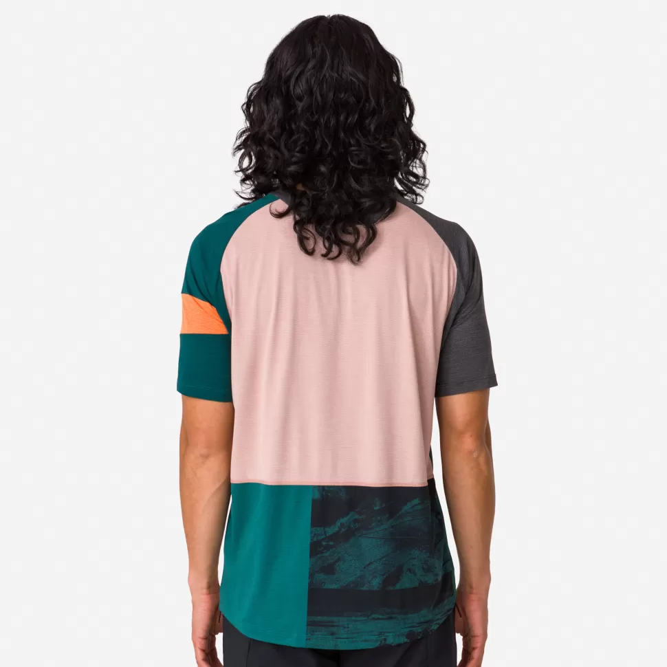 Rapha Jerseys, Jackets & Tops>Men'S Printed Trail Technical T-Shirt Pistachio/Orange