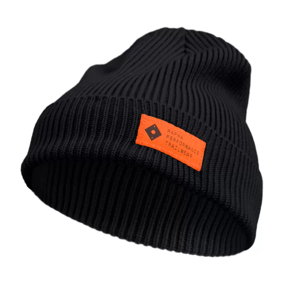 Rapha Hats & Caps>Trail Beanie Black/Orange