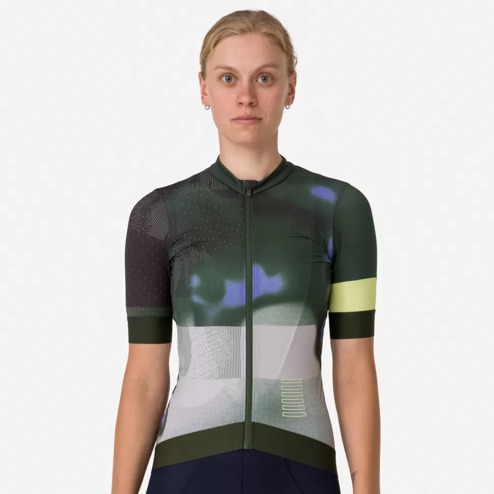 Rapha Jerseys>Women'S Pro Team Aero Jersey - Equilibrium Graystone/Deep Olive Green