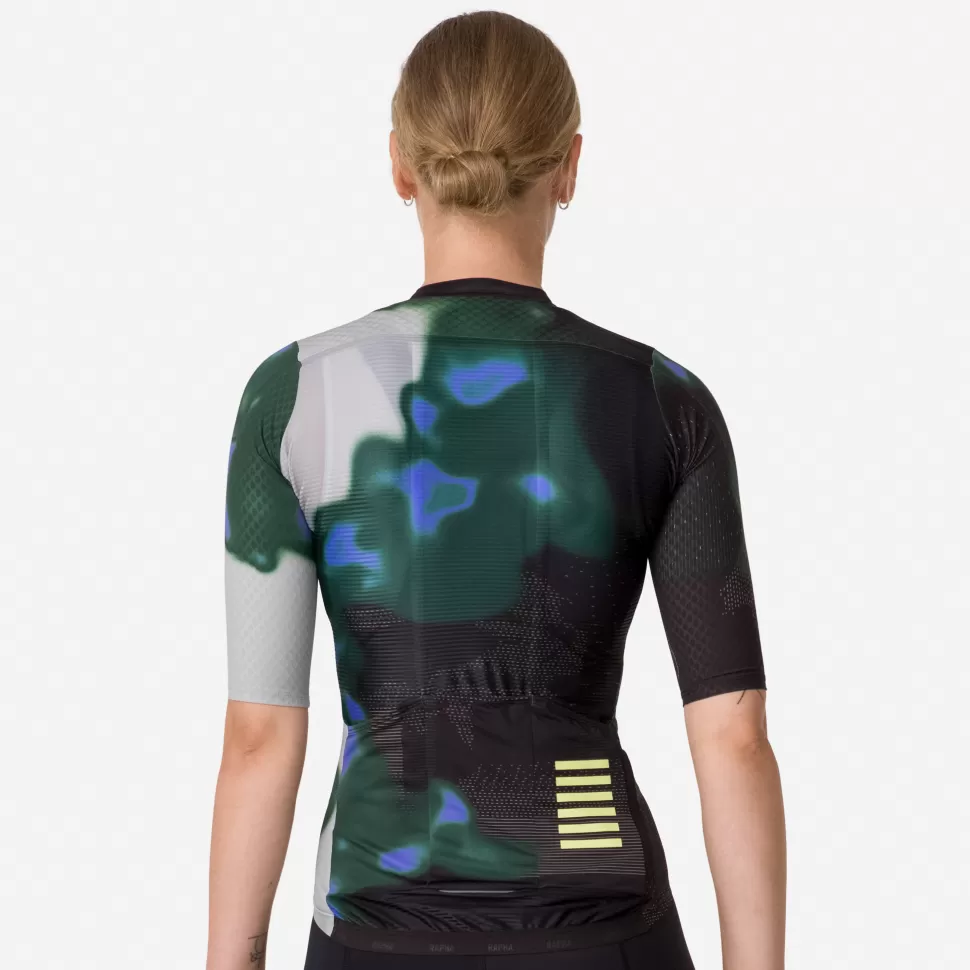 Rapha Jerseys>Women'S Pro Team Aero Jersey - Equilibrium Graystone/Deep Olive Green